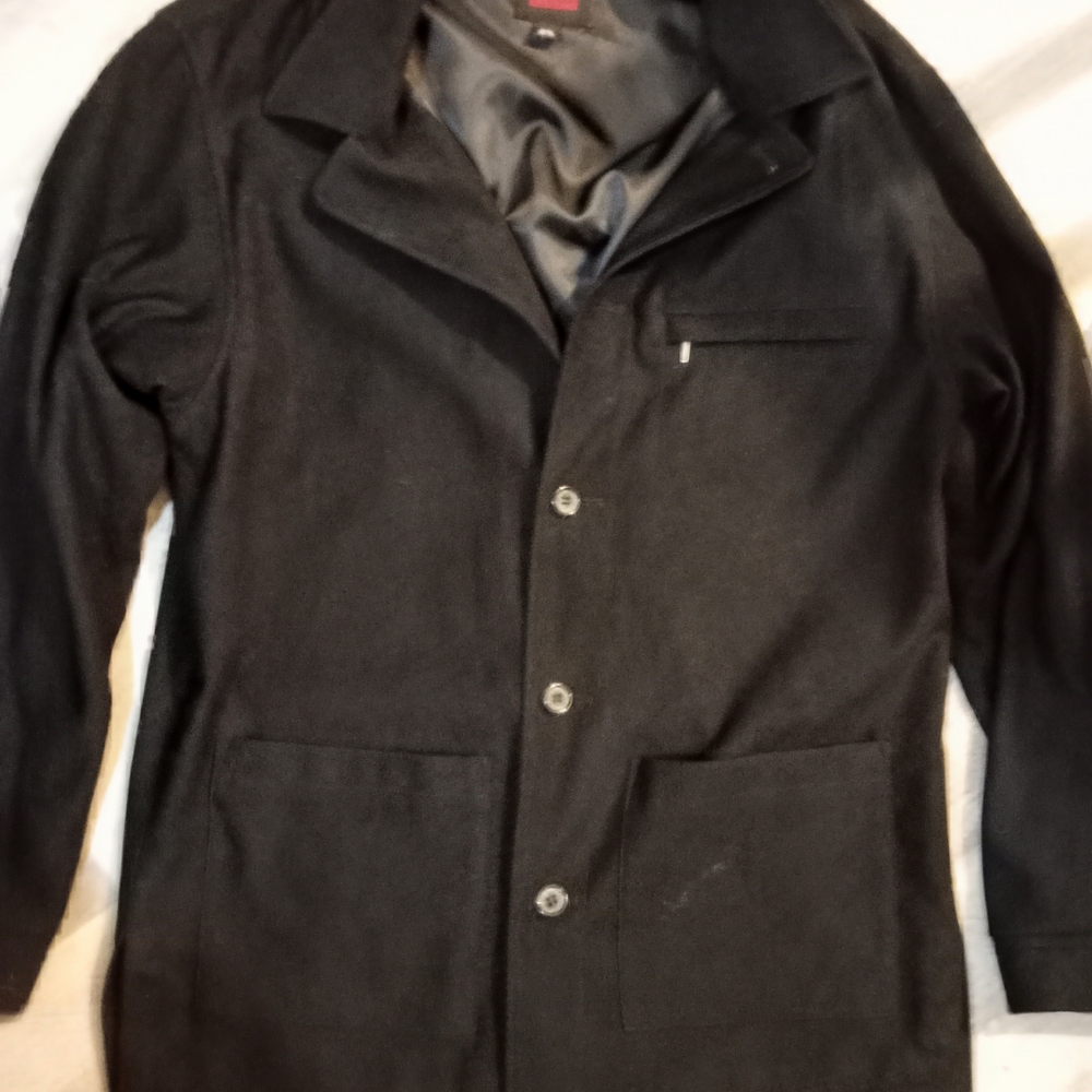 Massimo Black Pea Coat
